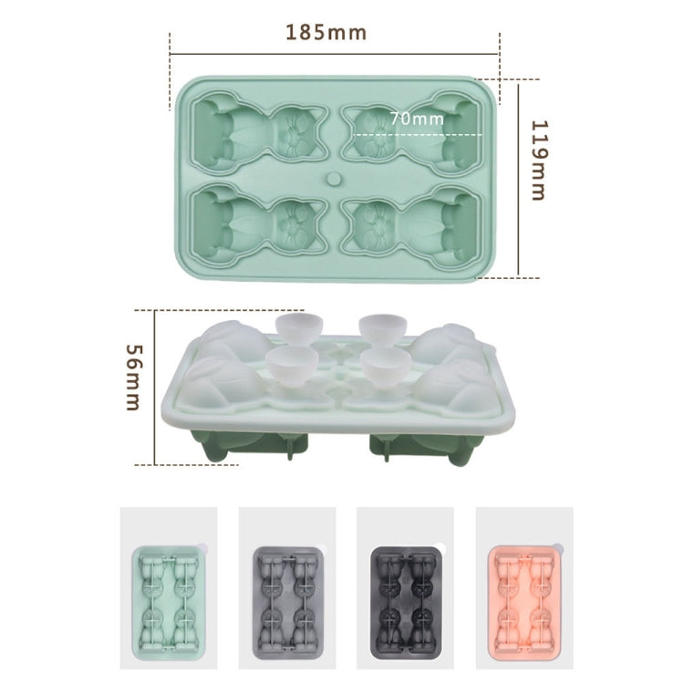 3D Cat Shape Bar Home Silicone Ice Mold Whiskey Ice Box