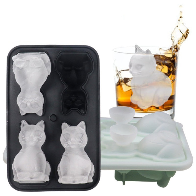 3D Cat Shape Bar Home Silicone Ice Mold Whiskey Ice Box