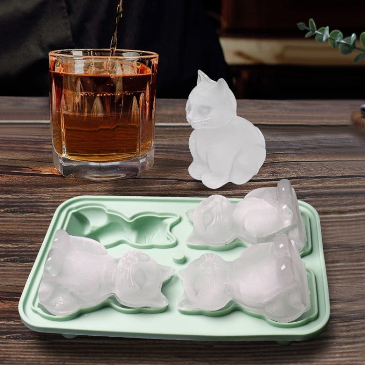 3D Cat Shape Bar Home Silicone Ice Mold Whiskey Ice Box