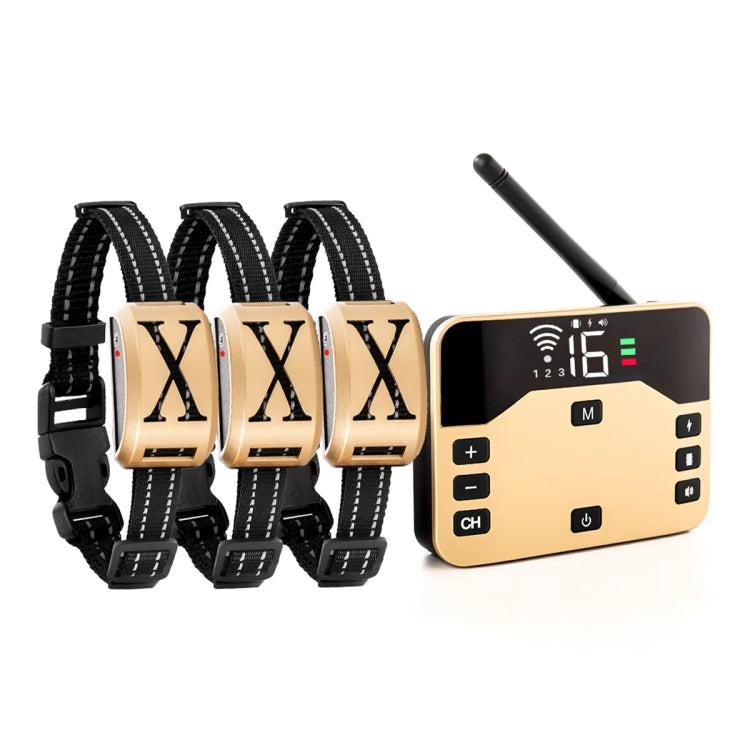 1 Drag 3 Pet Electronic Fence Wireless Stop Barker Outdoor Dog Collar Remote Control Dog Trainer