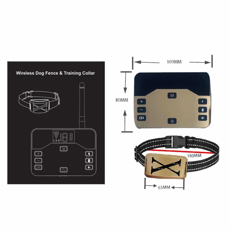 1 Drag 1 Pet Electronic Fence Wireless Stop Barker Outdoor Dog Collar Remote Control Dog Trainer