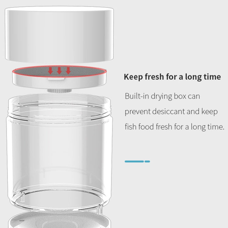 USB Direct Plug / Battery Dual-Use Automatic Fish Feeder Timing Dosing Feeder - White