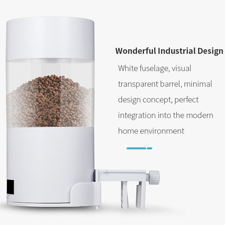 USB Direct Plug / Battery Dual-Use Automatic Fish Feeder Timing Dosing Feeder - White