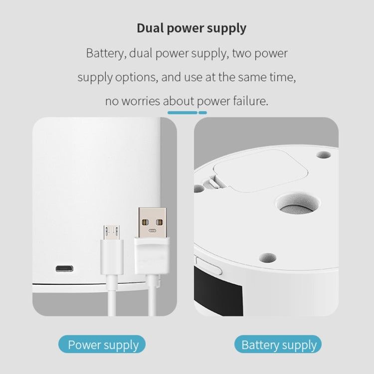 USB Direct Plug / Battery Dual-Use Automatic Fish Feeder Timing Dosing Feeder - White