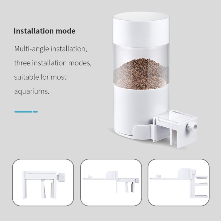 USB Direct Plug / Battery Dual-Use Automatic Fish Feeder Timing Dosing Feeder - White