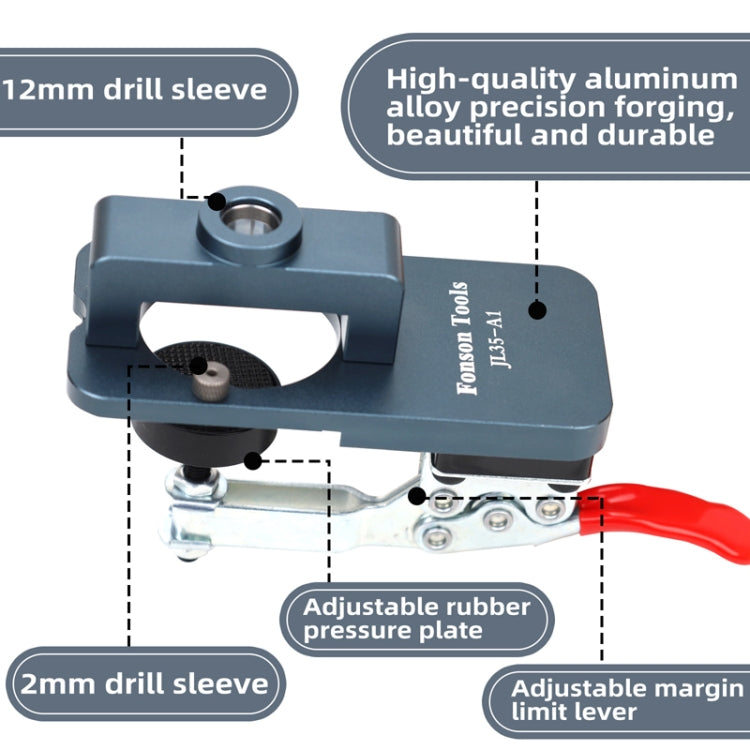 Fonson 35MM Hole Spacing Woodworking Cabinet Door Hinge Hole Opener - JL35-A1