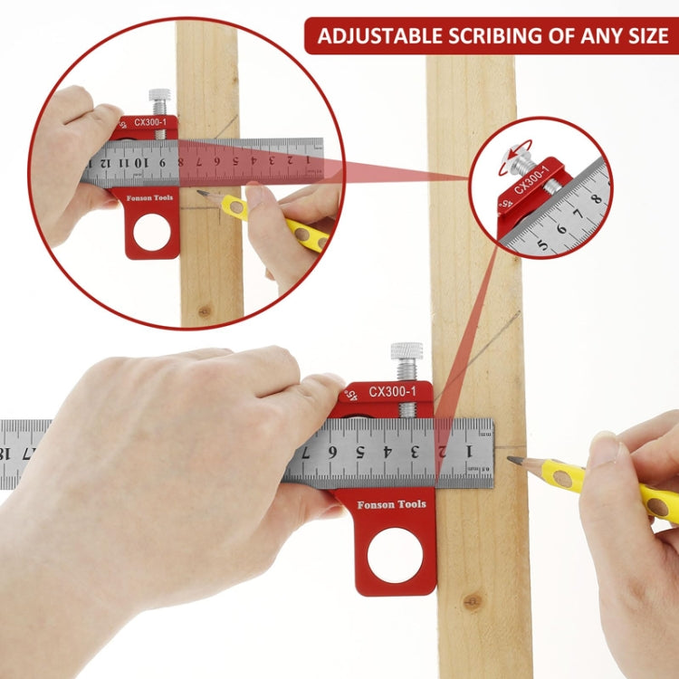 Fonson Woodworking Marking Square Ruler Measuring Tool - Main Body
