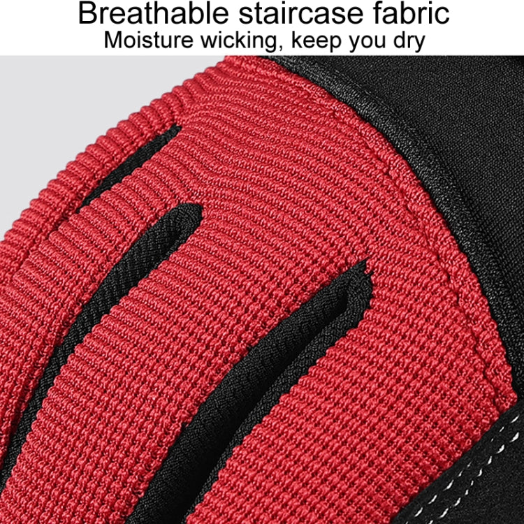 1pair Children Full Finger Breathable Anti-Fall Riding Gloves Outdoor Bicycle Protective Gloves, Size: L - Red And Black