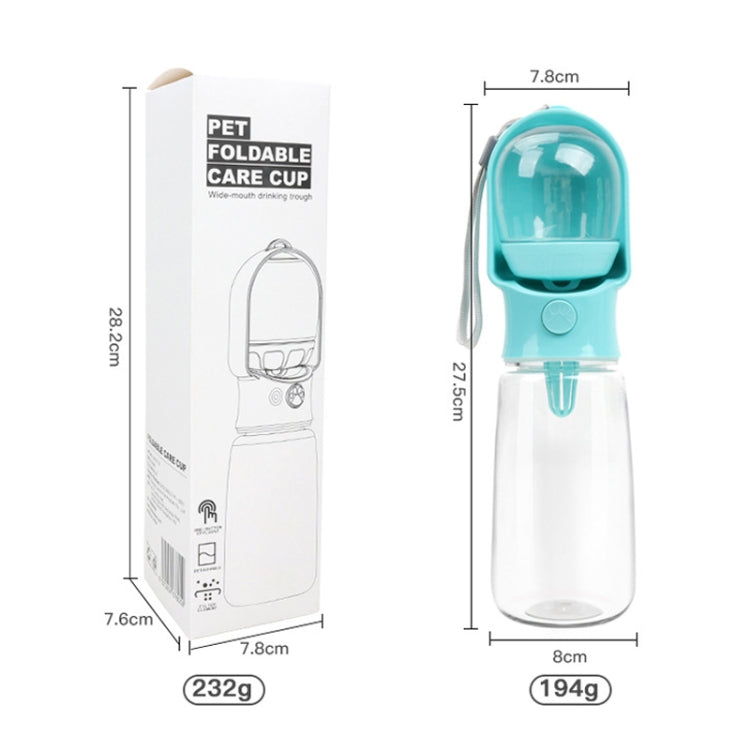 2 In 1 Pet Feeder Dogs Drinking Water Bottle Outdoor Walking Dog Portable Water Cup, Size: 500ml+180ml