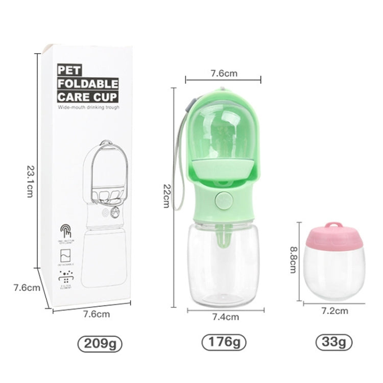 2 In 1 Pet Feeder Dogs Drinking Water Bottle Outdoor Walking Dog Portable Water Cup, Size: 320ml+180ml