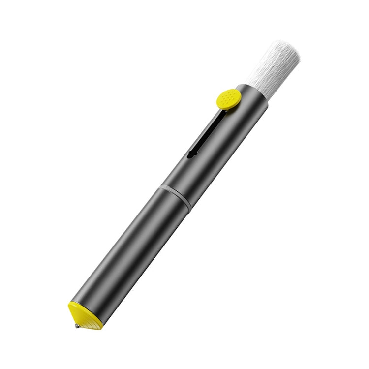 3-In-1 Car Air Outlet Double-Head Cleaning Brush Multi-Functional Detail Brush With Hammer - Grey