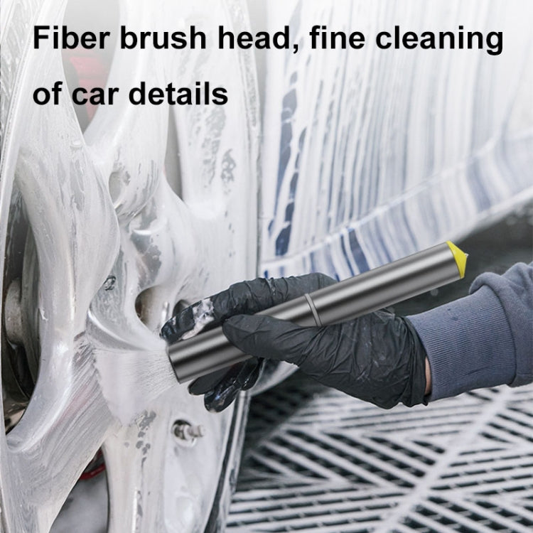 3-In-1 Car Air Outlet Double-Head Cleaning Brush Multi-Functional Detail Brush With Hammer - Grey