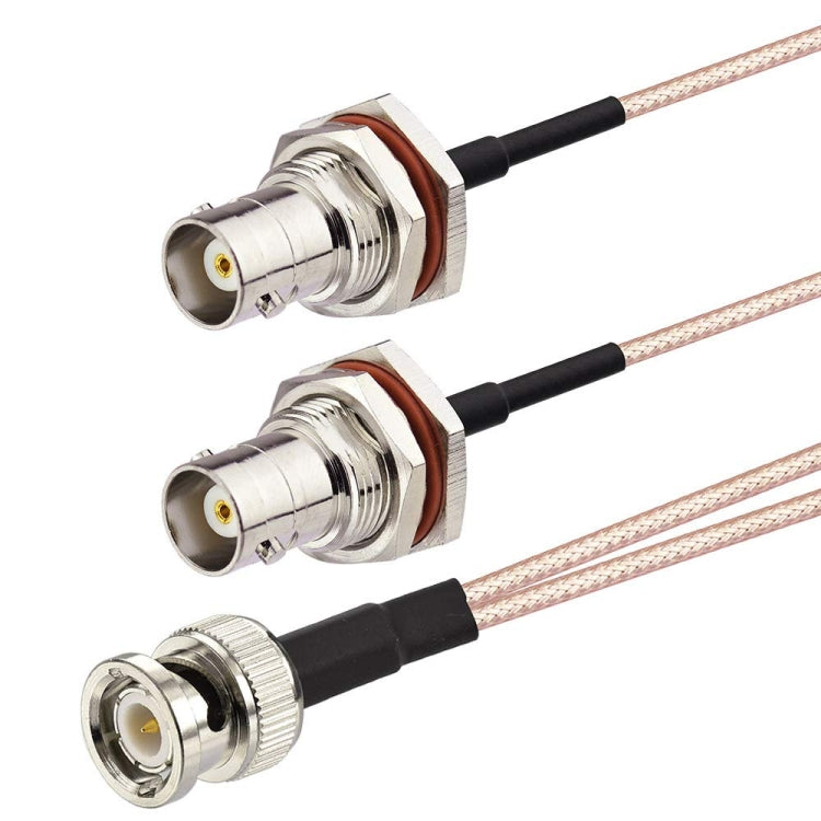 30cm BNC Male To Dual BNC Female RG316 Wire Coaxial Connector