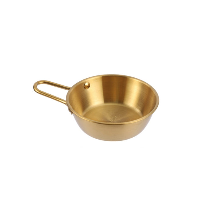 304 Stainless Steel Seasoning Bowl Restaurant Rice Wine Snack Serving Bottle, Model: 10.5cm With Handle Gold