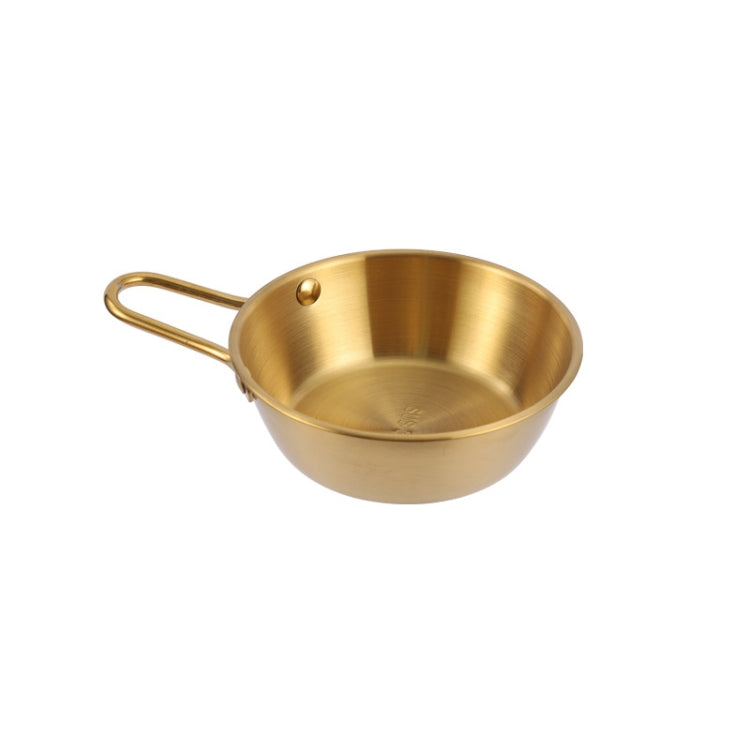304 Stainless Steel Seasoning Bowl Restaurant Rice Wine Snack Serving Bottle, Model: 12cm With Handle Gold