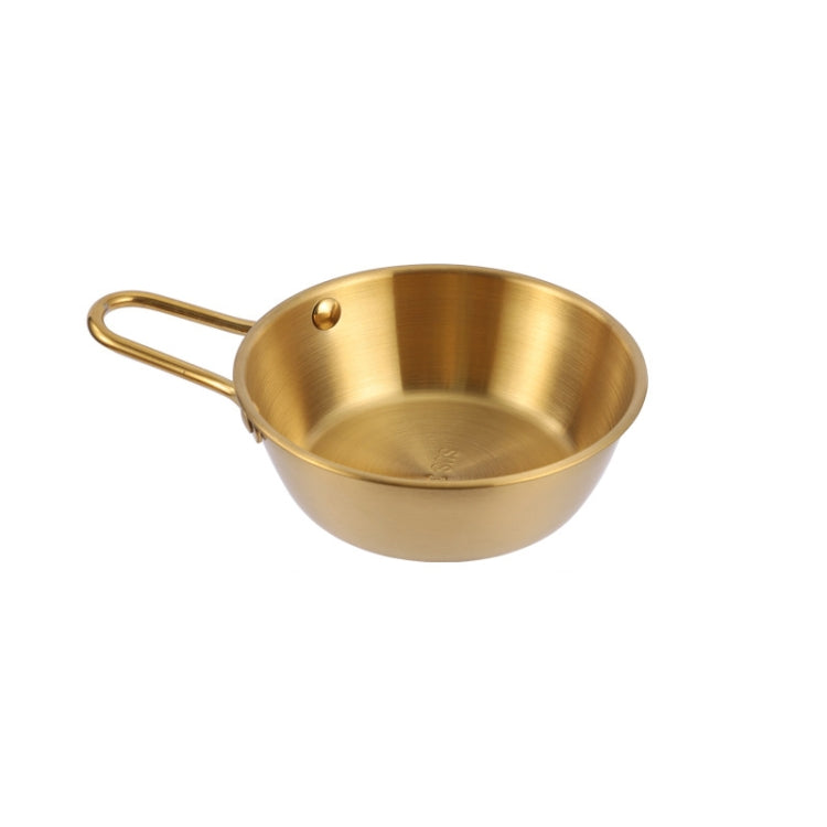 304 Stainless Steel Seasoning Bowl Restaurant Rice Wine Snack Serving Bottle, Model: 13cm With Handle Gold