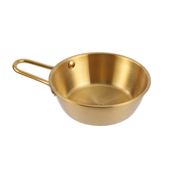 304 Stainless Steel Seasoning Bowl Restaurant Rice Wine Snack Serving Bottle, Model: 14cm With Handle Gold