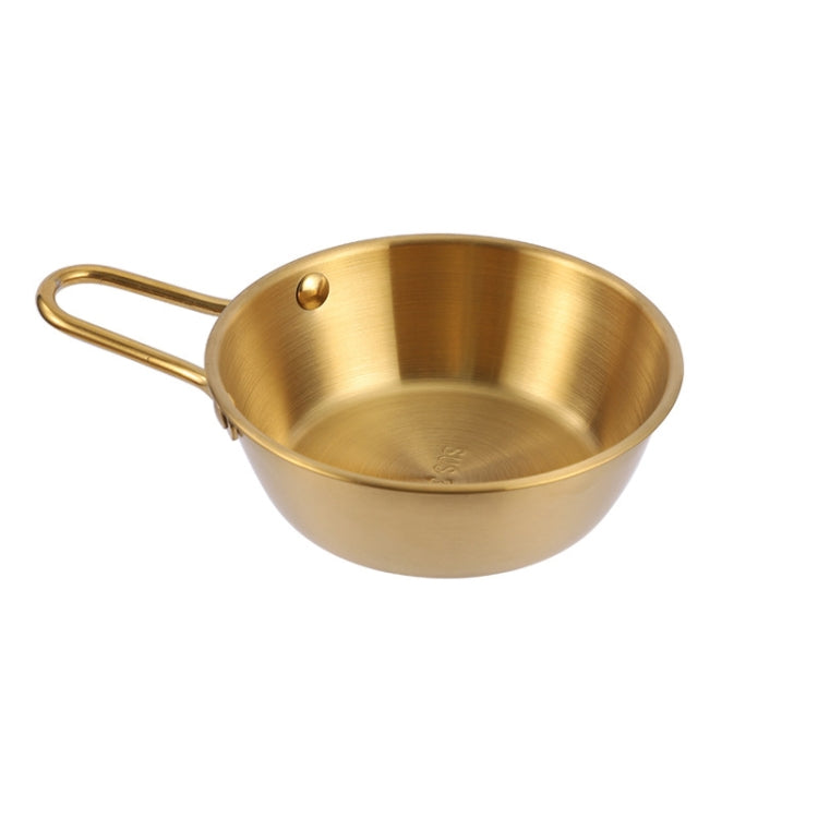 304 Stainless Steel Seasoning Bowl Restaurant Rice Wine Snack Serving Bottle, Model: 17cm With Handle Gold