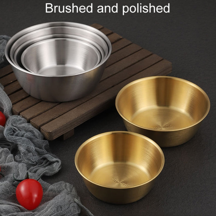 304 Stainless Steel Seasoning Bowl Restaurant Rice Wine Snack Serving Bottle, Model: 10.5cm Without Handle Silver