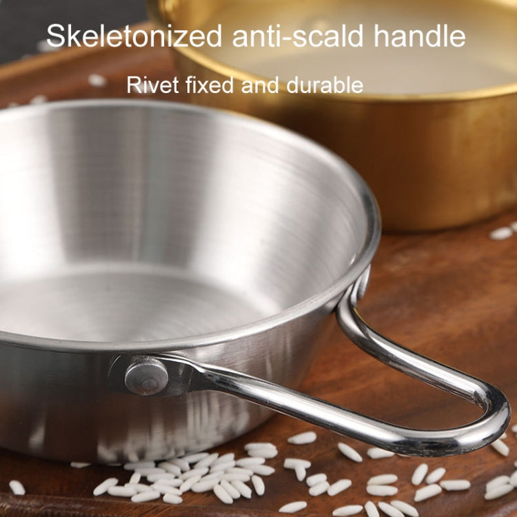 304 Stainless Steel Seasoning Bowl Restaurant Rice Wine Snack Serving Bottle, Model: 10.5cm With Handle Silver