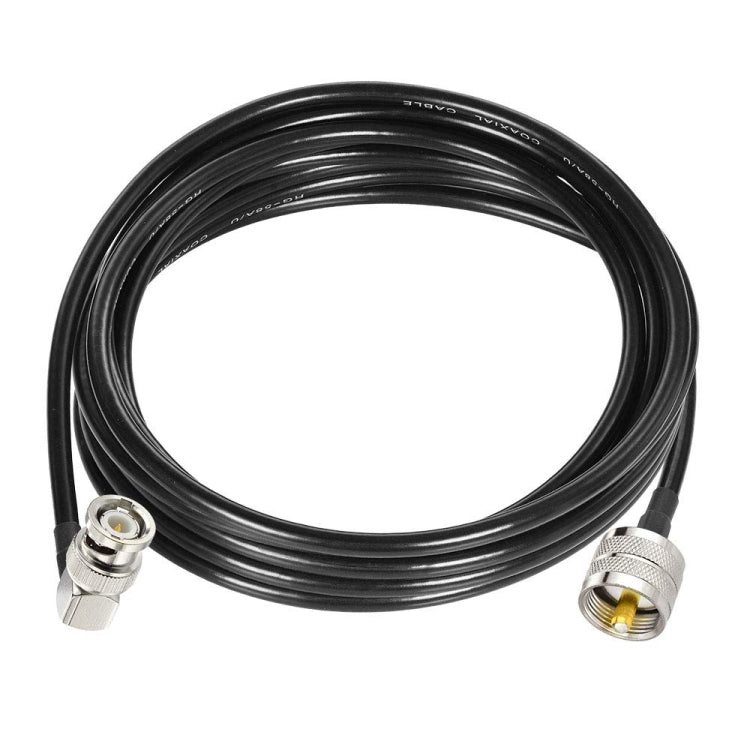 0.5m BNC Male Right Angle To UHF PL259 Male RG58 Coaxial Cable