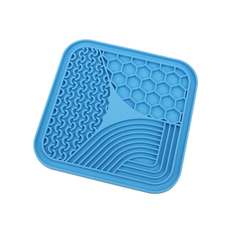 Suction Cup Silicone Pet Licking Pad Dog Anti-Choking Slow Feeding Bowl, Color: Small  - Blue