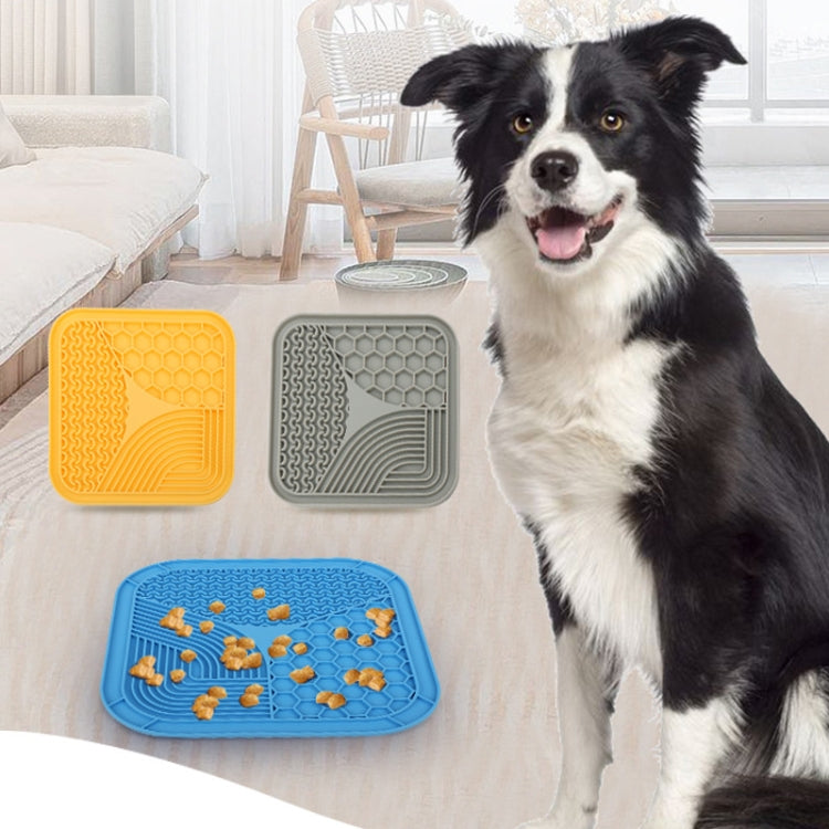 Suction Cup Silicone Pet Licking Pad Dog Anti-Choking Slow Feeding Bowl, Color: Small  - Blue