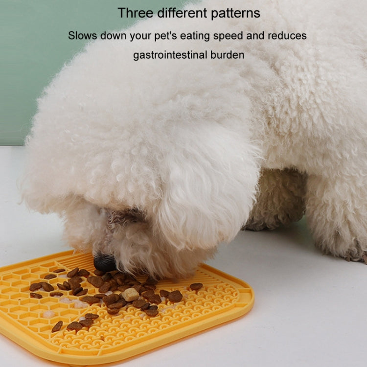 Suction Cup Silicone Pet Licking Pad Dog Anti-Choking Slow Feeding Bowl, Color: Small  - Yellow