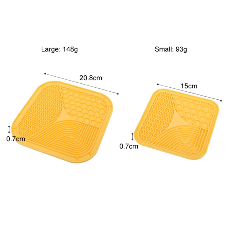 Suction Cup Silicone Pet Licking Pad Dog Anti-Choking Slow Feeding Bowl, Color: Large  - Blue