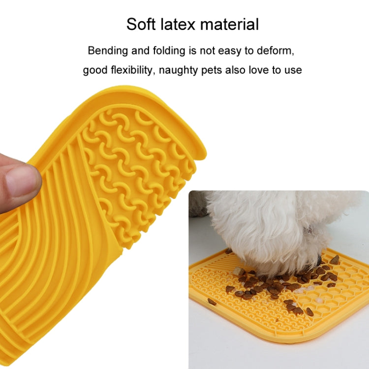 Suction Cup Silicone Pet Licking Pad Dog Anti-Choking Slow Feeding Bowl, Color: Small  - Yellow