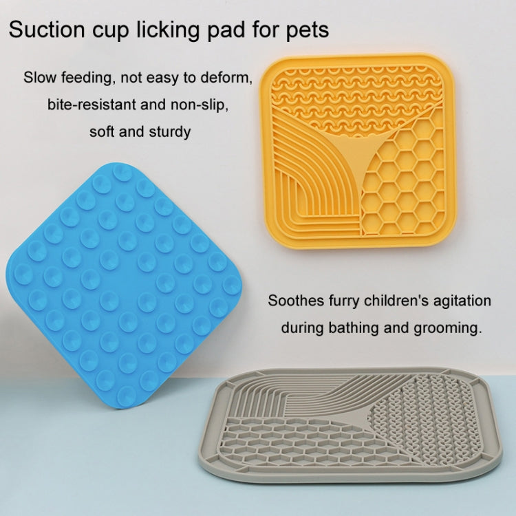 Suction Cup Silicone Pet Licking Pad Dog Anti-Choking Slow Feeding Bowl, Color: Small  - Gray