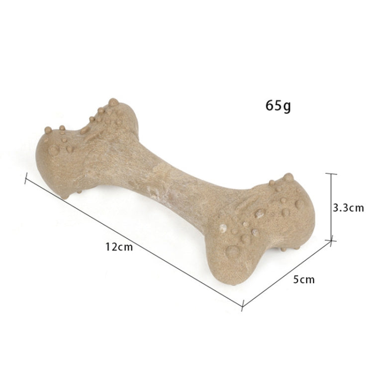 Pet Teething Bone Toy Dogs Chewing Teething Sticks Resistant Biting Interactive Training Supplies - Wood Color