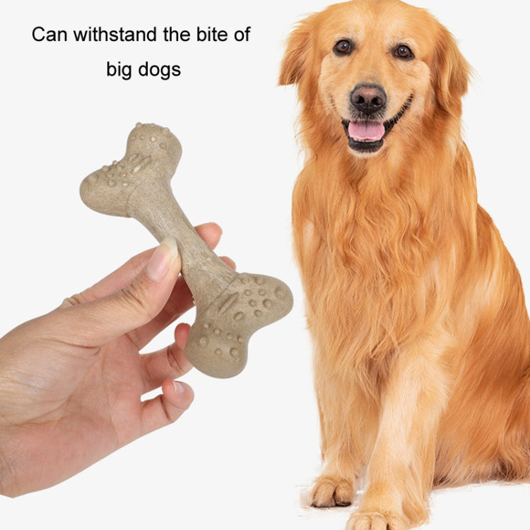 Pet Teething Bone Toy Dogs Chewing Teething Sticks Resistant Biting Interactive Training Supplies - Wood Color