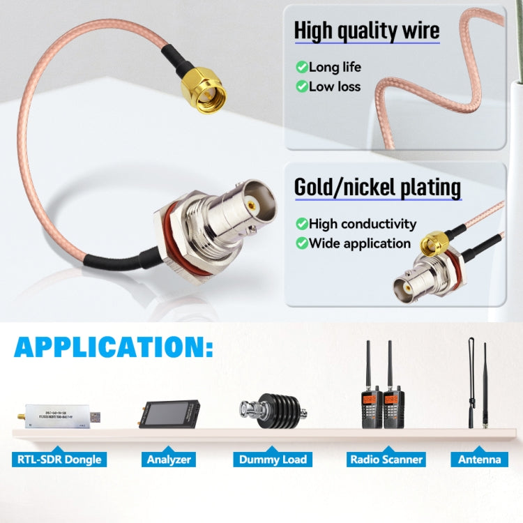 30cm SMA Male To BNC Waterproof Female RG316 Coaxial RF Adapter Cable