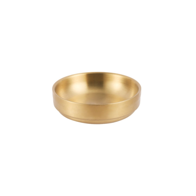 304 Stainless Steel Sauce Dish Kitchen Grill Seasoning Dish Cutlery, Model: 10.5cm Gold