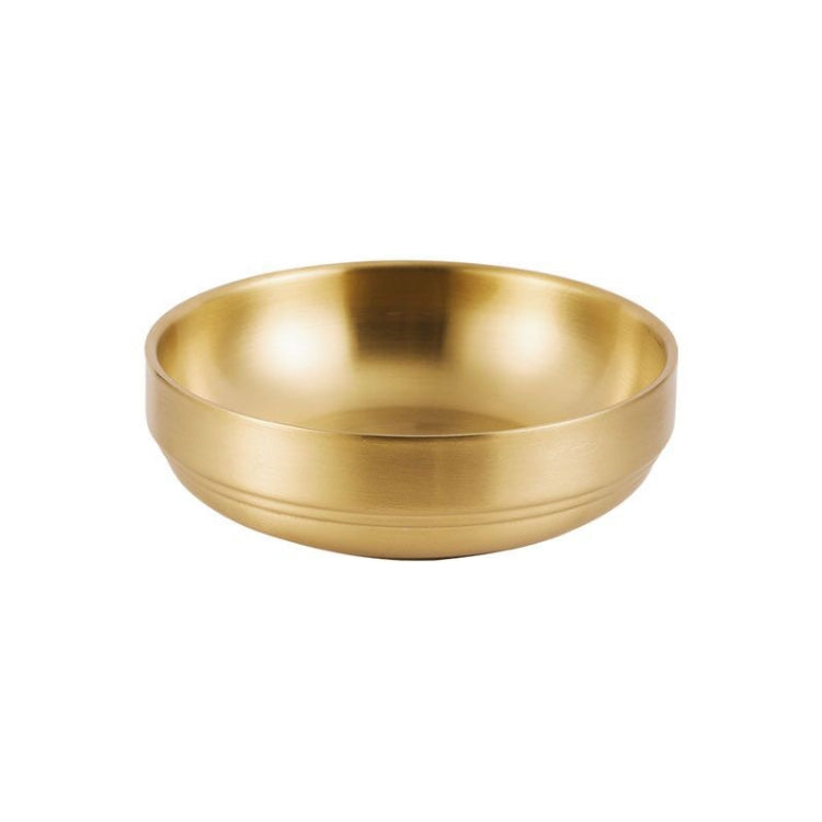 304 Stainless Steel Sauce Dish Kitchen Grill Seasoning Dish Cutlery, Model: 19cm Gold