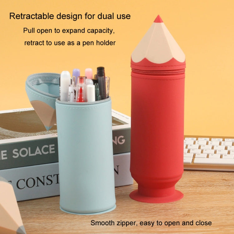 Silicone Pen Pouch Large Capacity Dirty Resistant Storage Stationery Case Pencil Case For Pupils