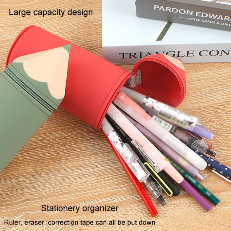 Silicone Pen Pouch Large Capacity Dirty Resistant Storage Stationery Case Pencil Case For Pupils