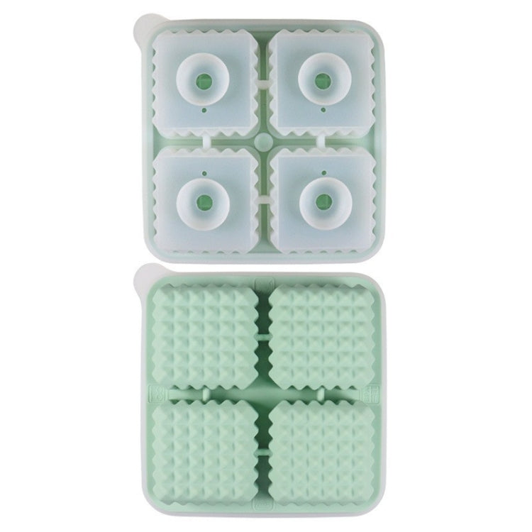 Bar Home Baking Silicone Ice Mold Whiskey Ice Box, Color: Green Square