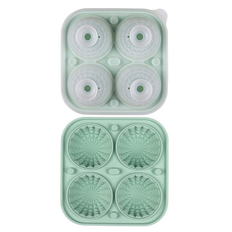 Bar Home Baking Silicone Ice Mold Whiskey Ice Box, Color: Green Round
