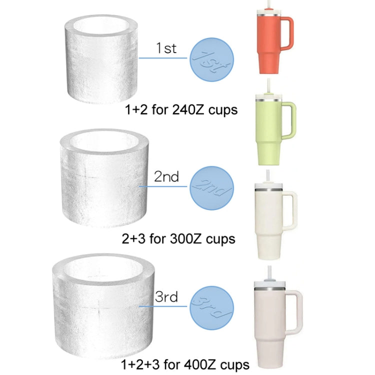 For Stanley Water Cup Silicone Ice Mould Ice Cubes Easy Release, Color: 1st Blue
