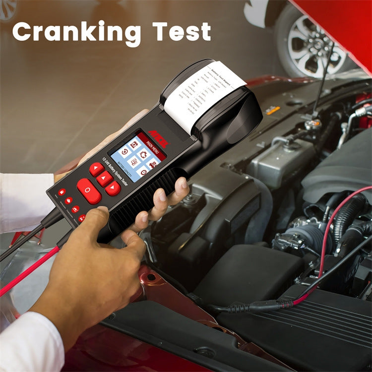 ANCEL 12V/24V Printer-Type Car Battery Tester Battery Power CCA Internal Resistance Life Detector - BST600