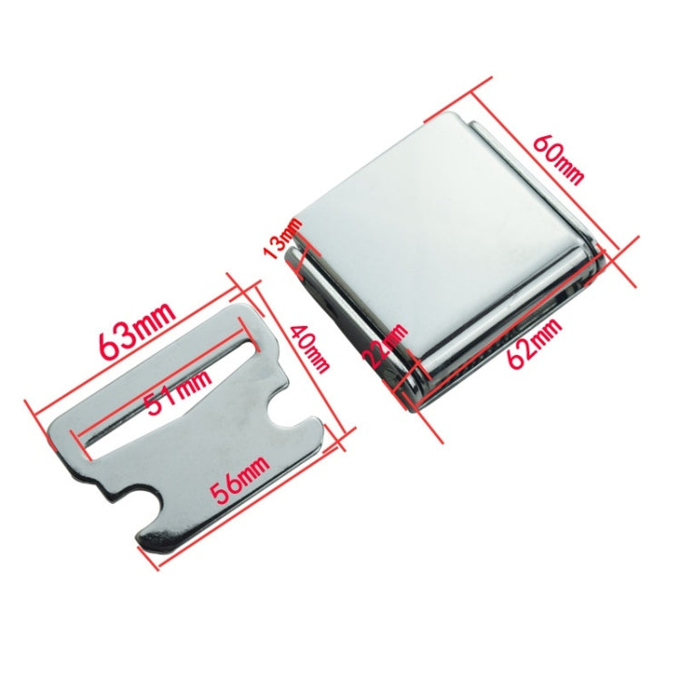 All-metal Aircraft Buckle Safety Belt Accessories - Square