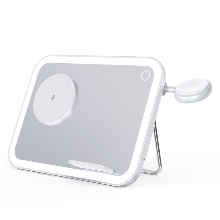 7.5W 3-in-1 MagSafe Magnetic Folding LED Makeup Mirror Night Light Wireless Charger