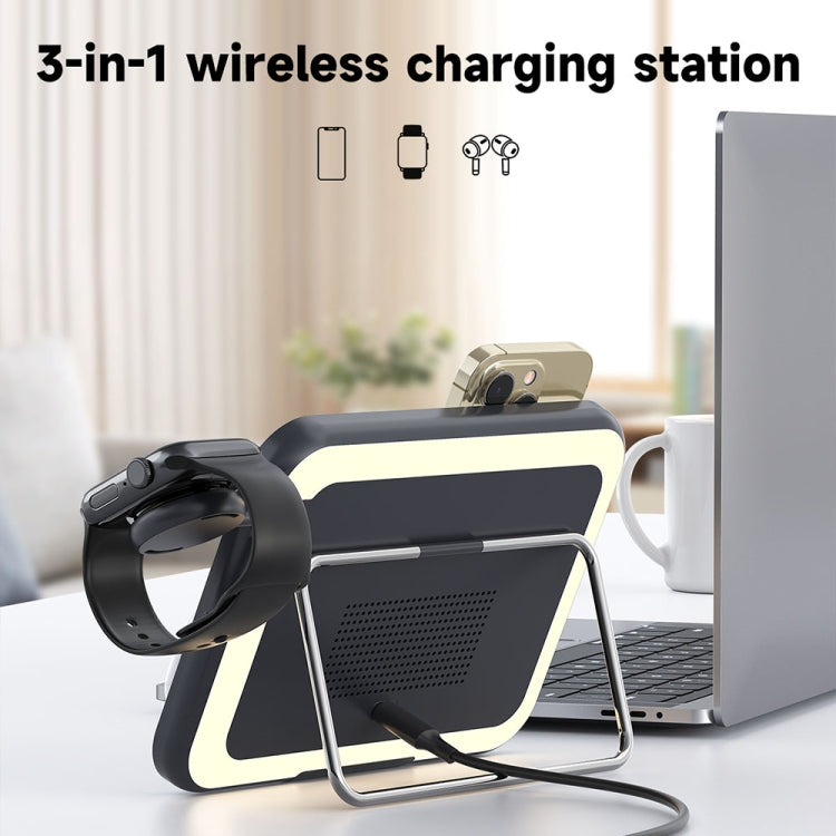 7.5W 3-in-1 MagSafe Magnetic Folding LED Makeup Mirror Night Light Wireless Charger