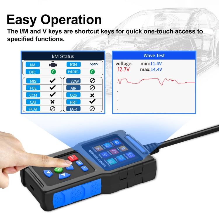 Automobile Fault Diagnostic Instrument OBD2 Engine Tester ELM327 - T200