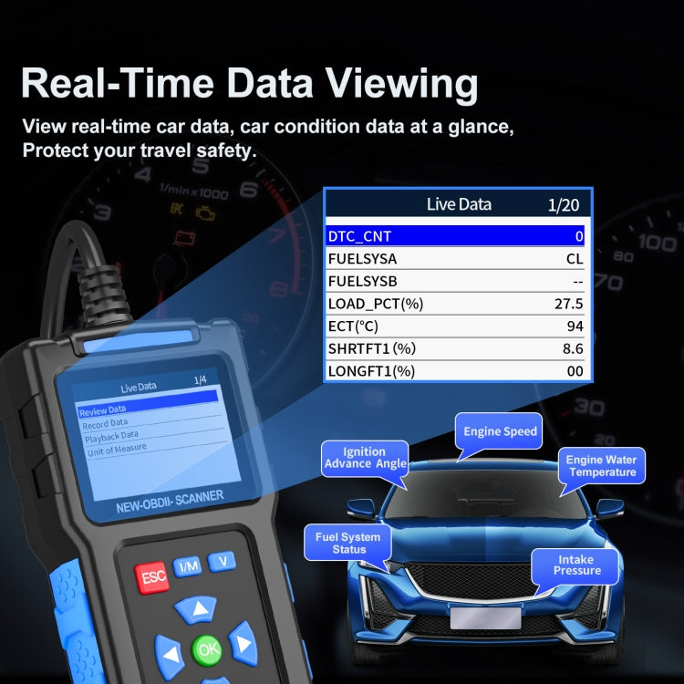 Automobile Fault Diagnostic Instrument OBD2 Engine Tester ELM327 - T200