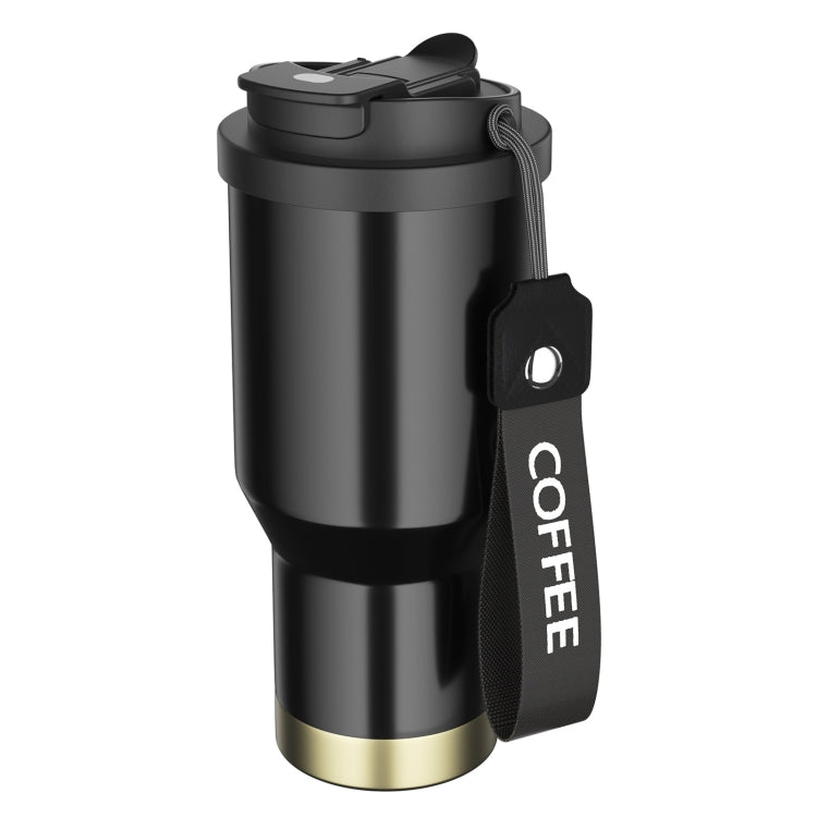 Stainless Steel Car Coffee Mug Double-Wall Vacuum Keep Cold Insulated Cup With Lanyard, Capacity: 600ml