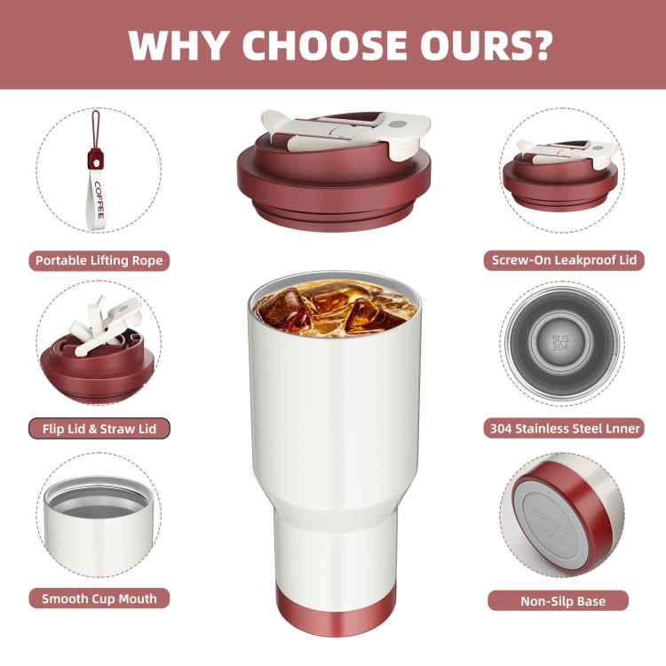 Stainless Steel Car Coffee Mug Double-Wall Vacuum Keep Cold Insulated Cup With Lanyard, Capacity: 600ml
