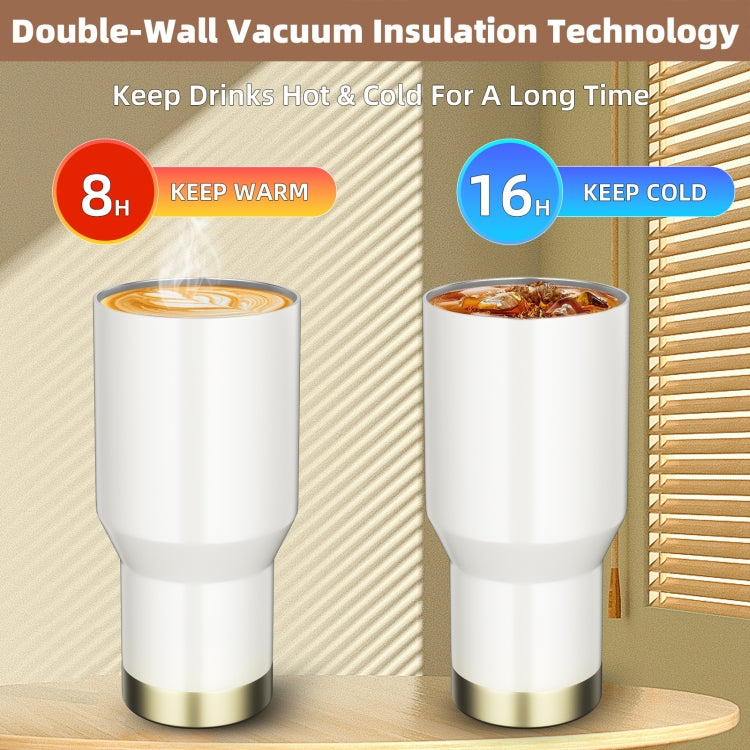 Stainless Steel Car Coffee Mug Double-Wall Vacuum Keep Cold Insulated Cup With Lanyard, Capacity: 600ml